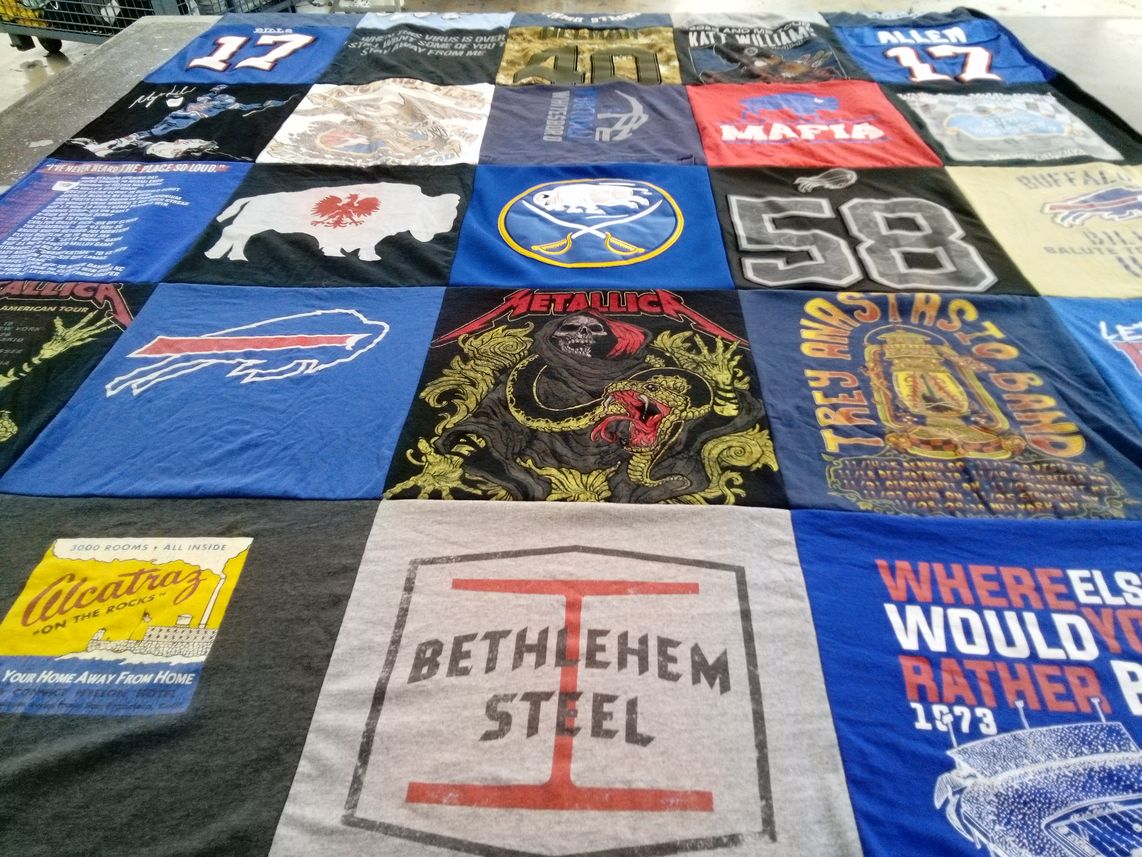 T-shirt quilt featuring buffalo bills by George R from NY