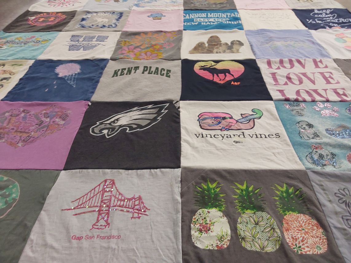 T-shirt quilt featuring philadelphia eagles by Sharon from NJ