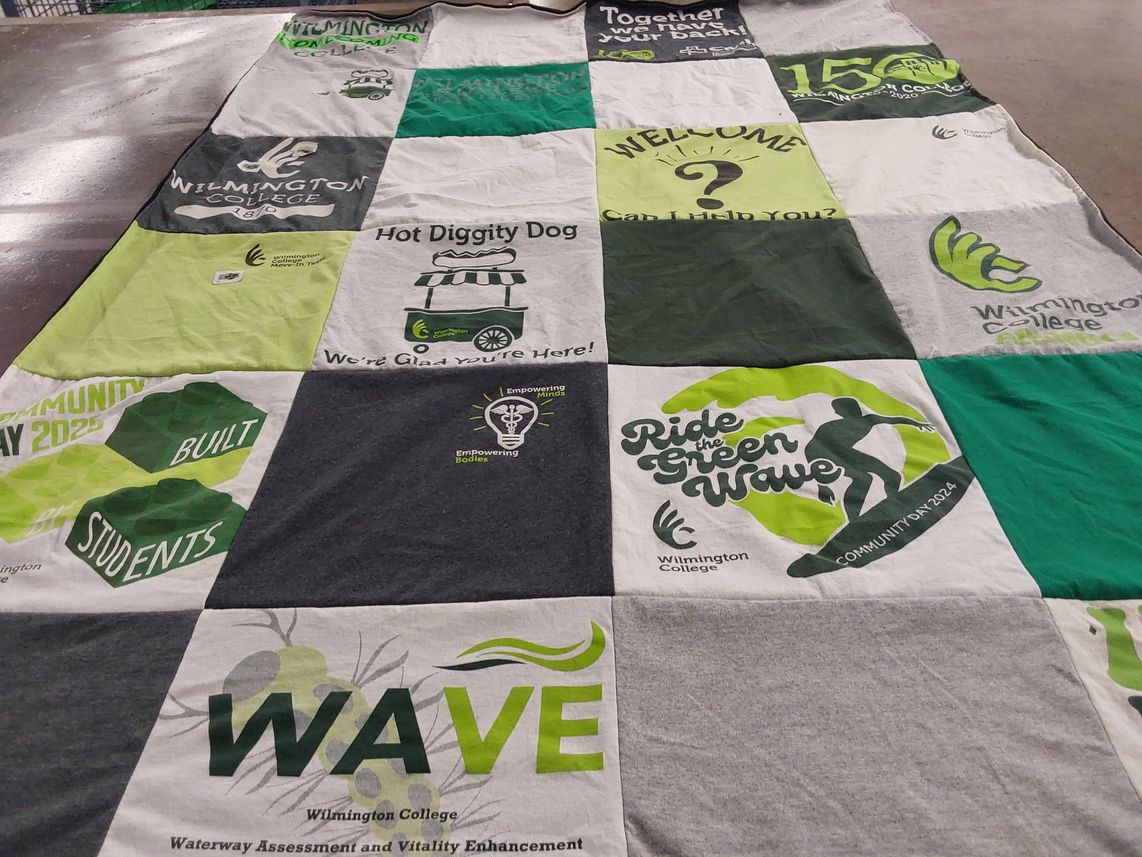 T-shirt quilt from wilmington college by Brittany from OH