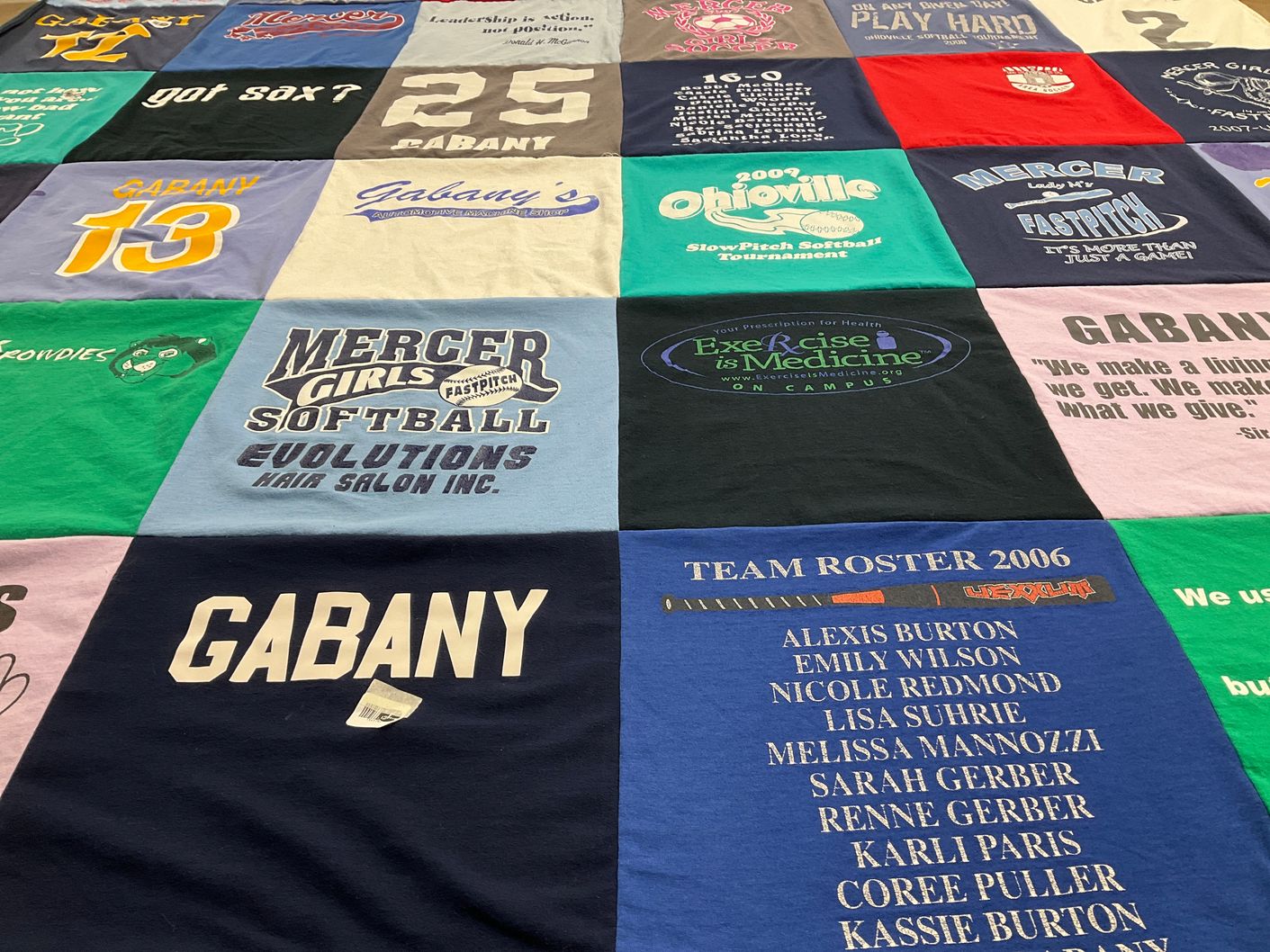 T-shirt quilt from mercer university by Terri from PA