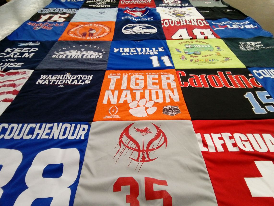 T-shirt quilt from clemson university by Rachel from NC