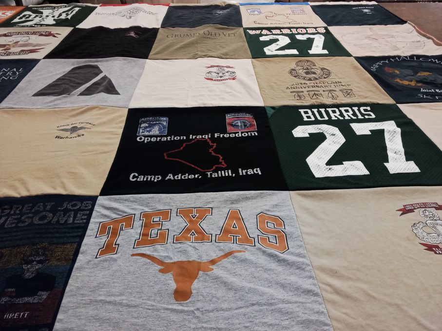 T-shirt quilt from university of texas by Donald from TX