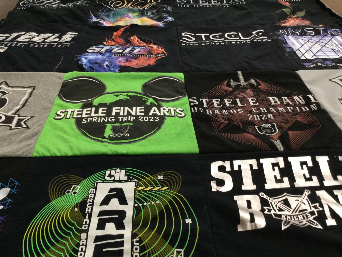 T-shirt quilt featuring steele band by Jose A from TX