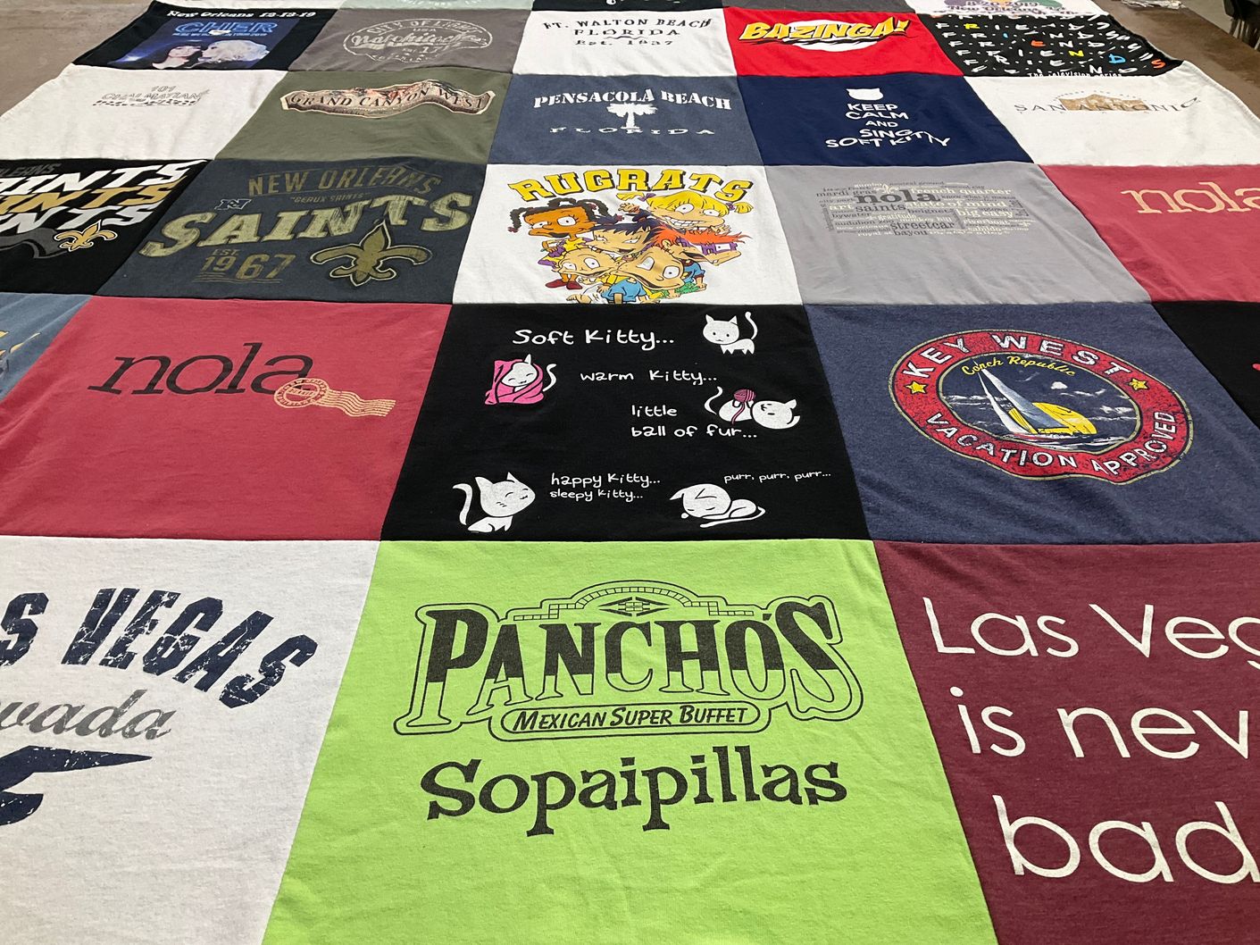 T-shirt quilt featuring new orleans saints by Cynthia from LA
