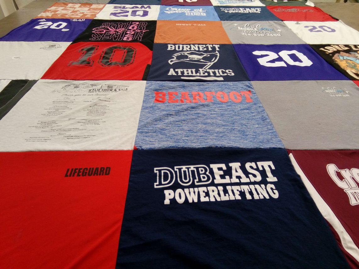 T-shirt quilt from wylie show and sale by Stephanie from TX