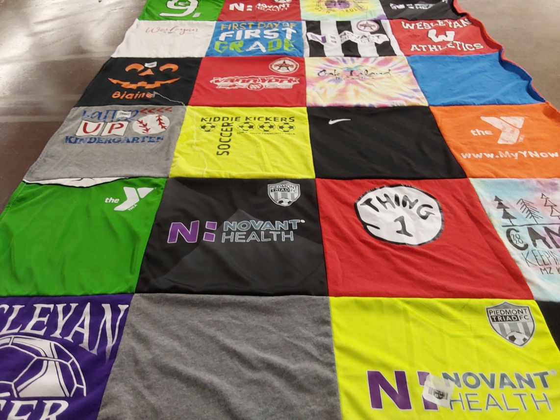 T-shirt quilt featuring piedmont triad fc by Emily from NC