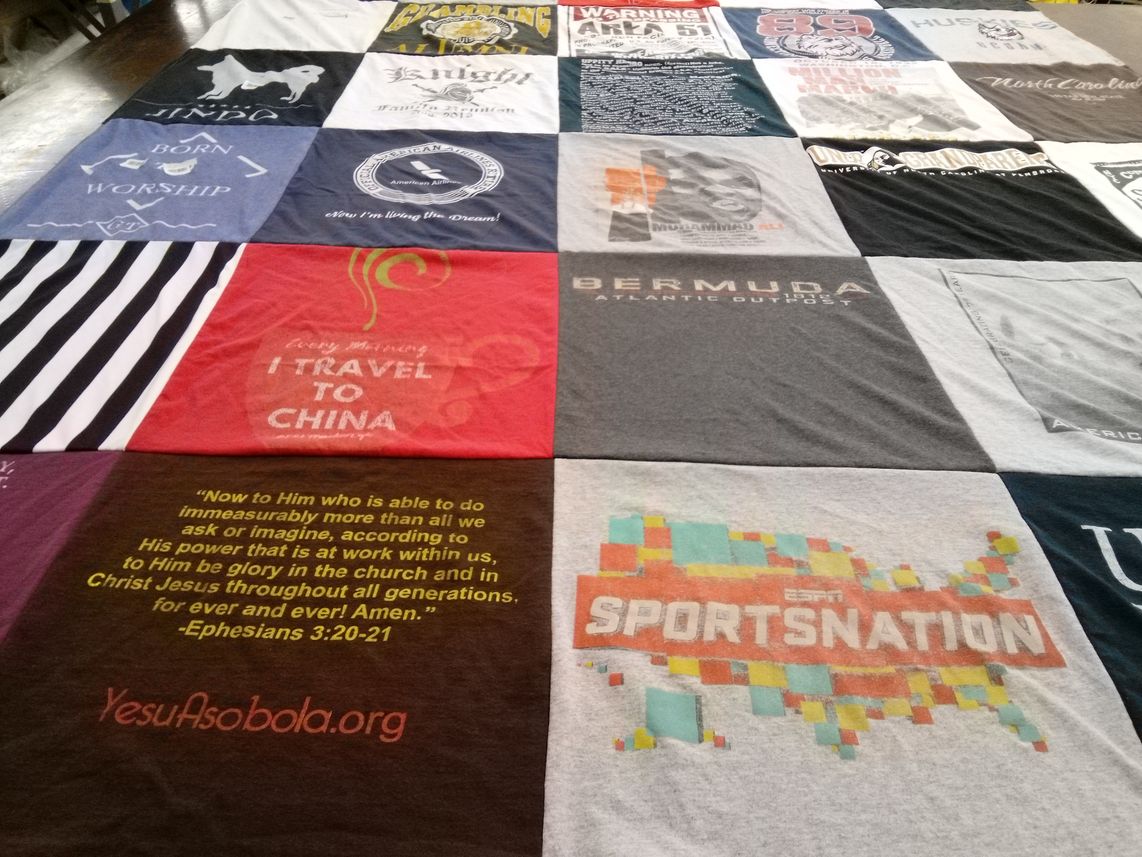 T-shirt quilt from university of north carolina by Ronald from NC