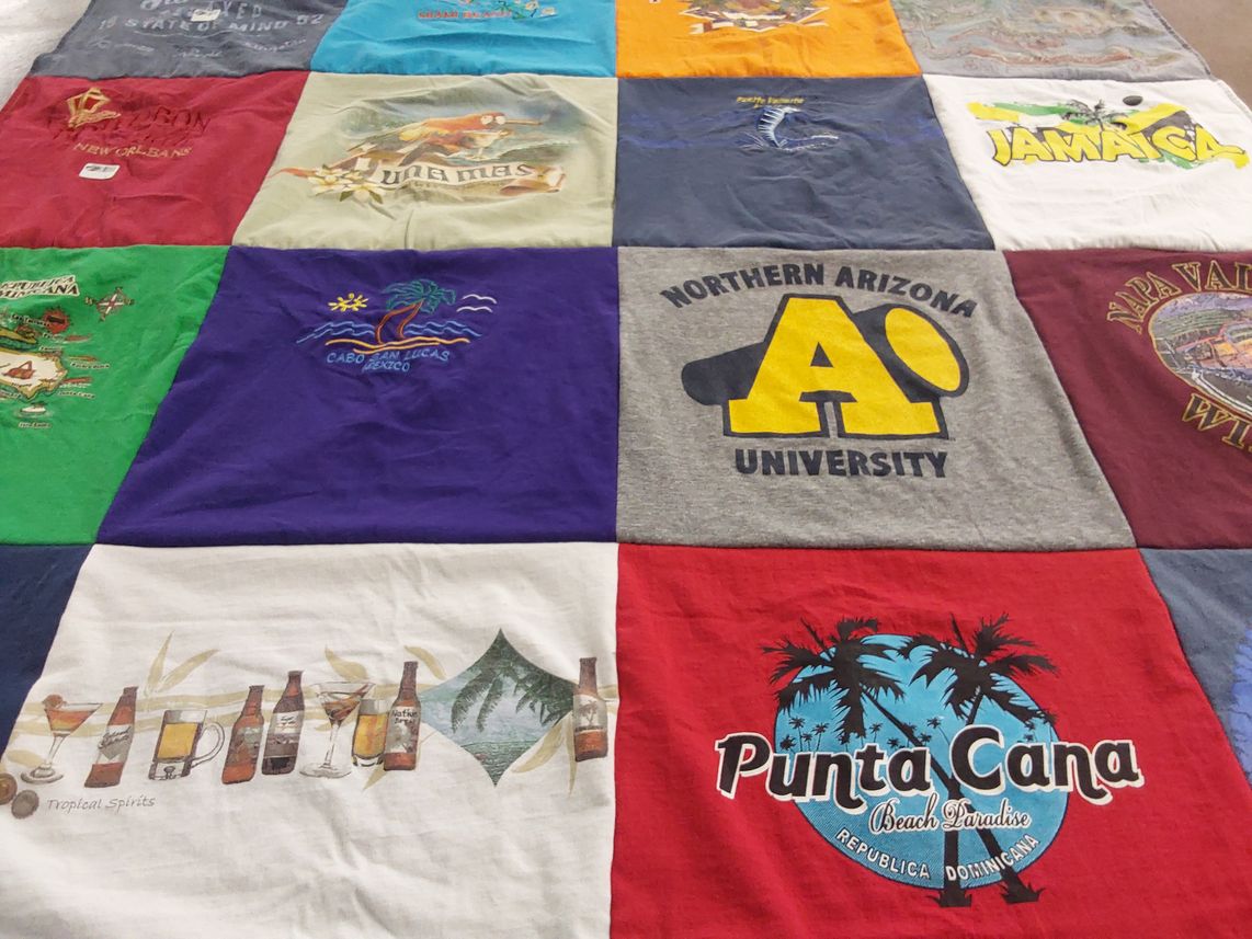 T-shirt quilt from northern arizona university by Destiny from AZ