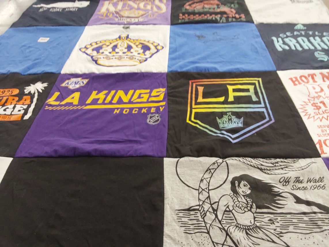 T-shirt quilt featuring los angeles kings by Sara from CA