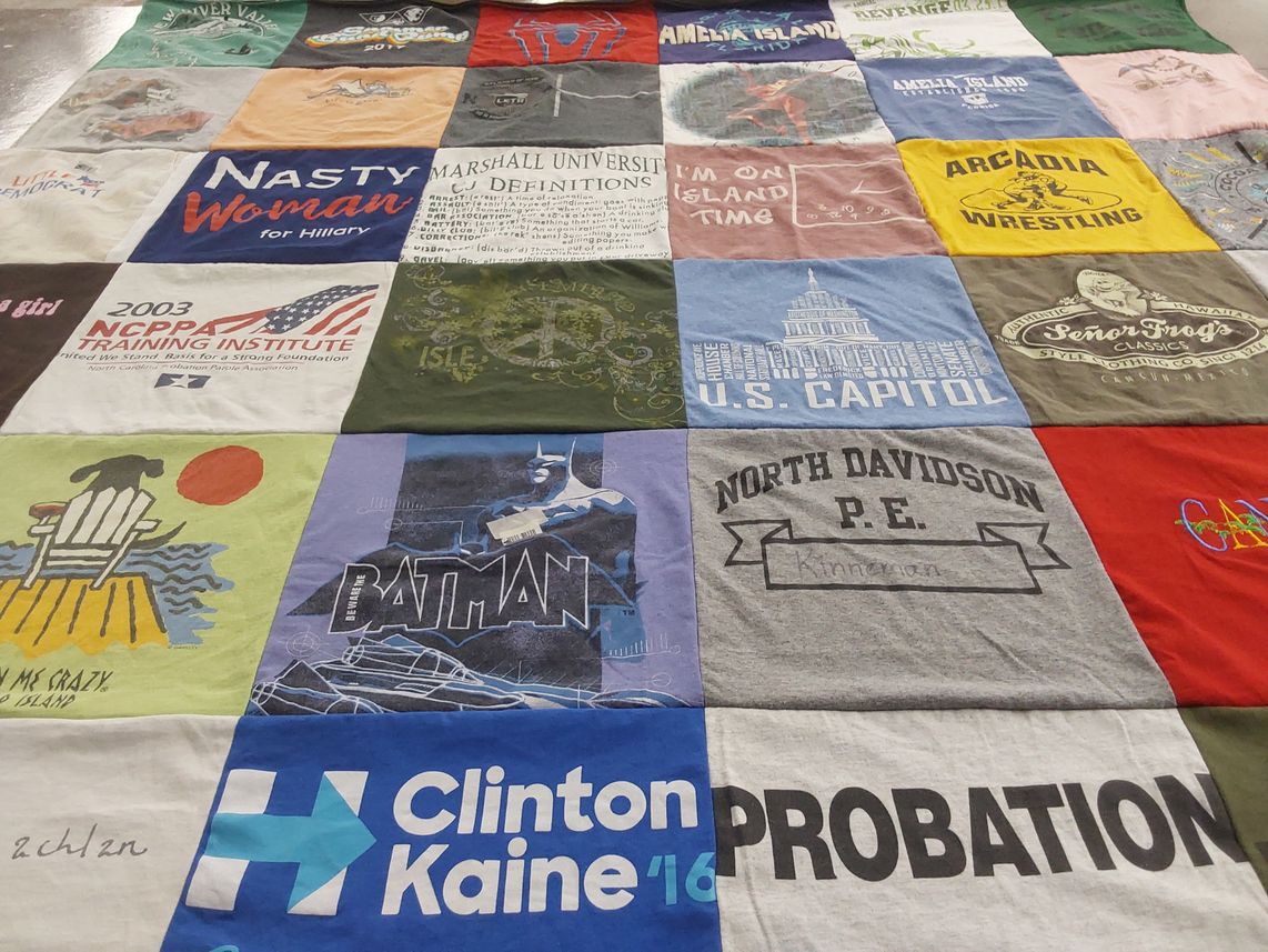 T-shirt quilt featuring north davidson wrestling by Sherri from NC