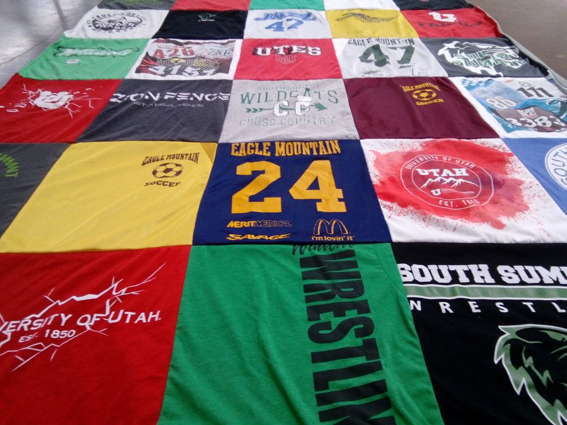 T-shirt quilt featuring south summit wrestling by Bridgette from UT