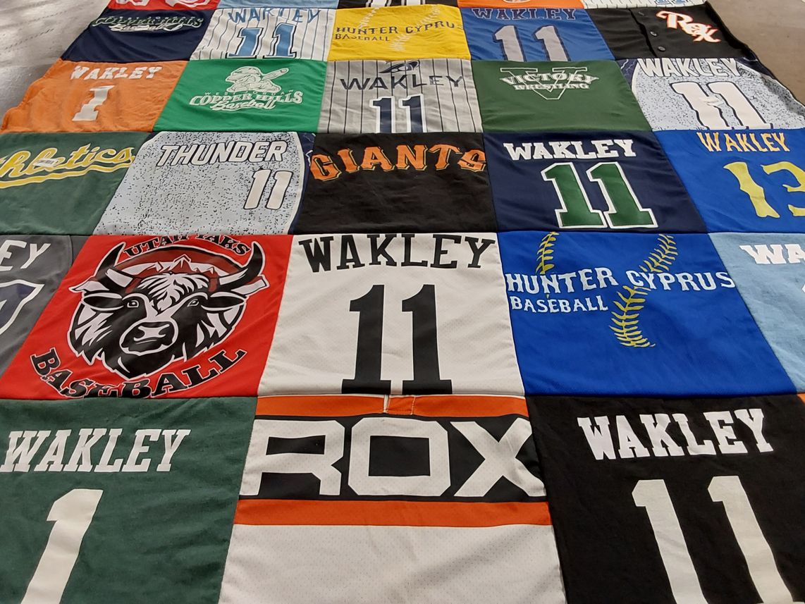 T-shirt quilt featuring utah lakes baseball by Amber from UT