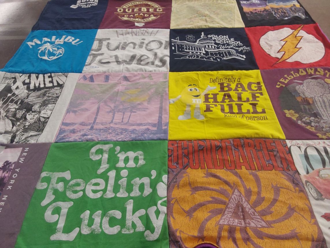 T-shirt quilt from solomon middle school by nicole from OH