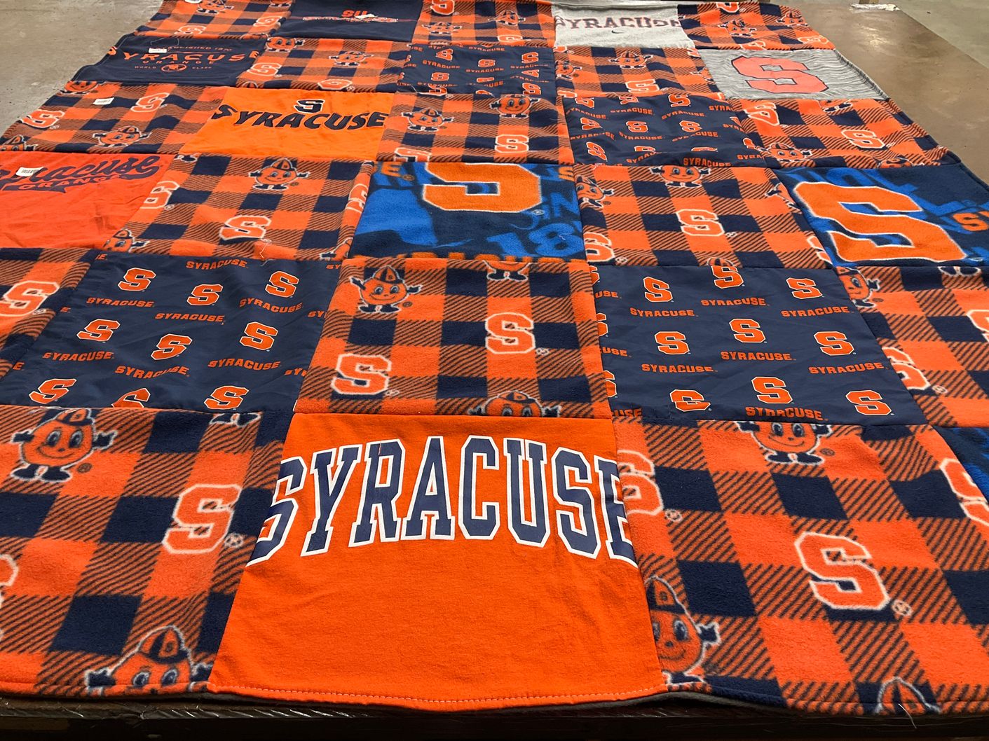 T-shirt quilt featuring syracuse orange by Amber from VA