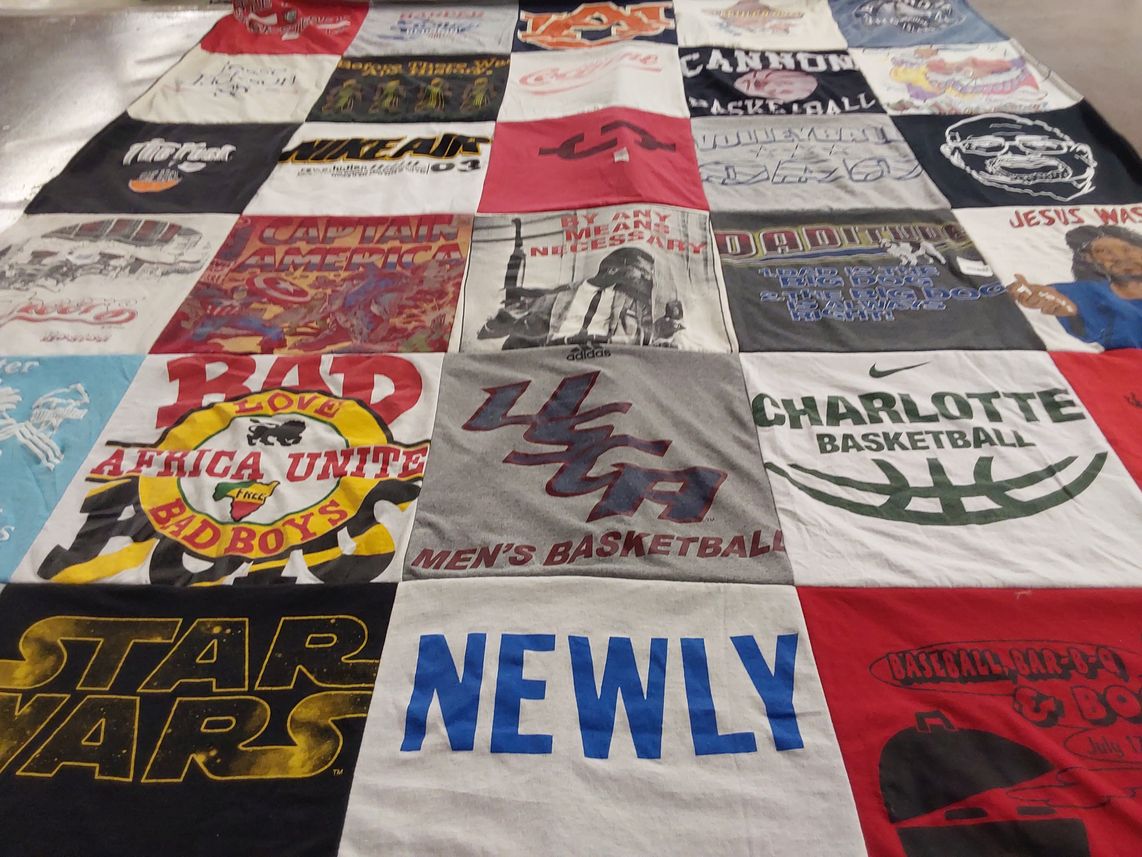 T-shirt quilt featuring university of north carolina at charlotte men's basketball by Howard K from NC