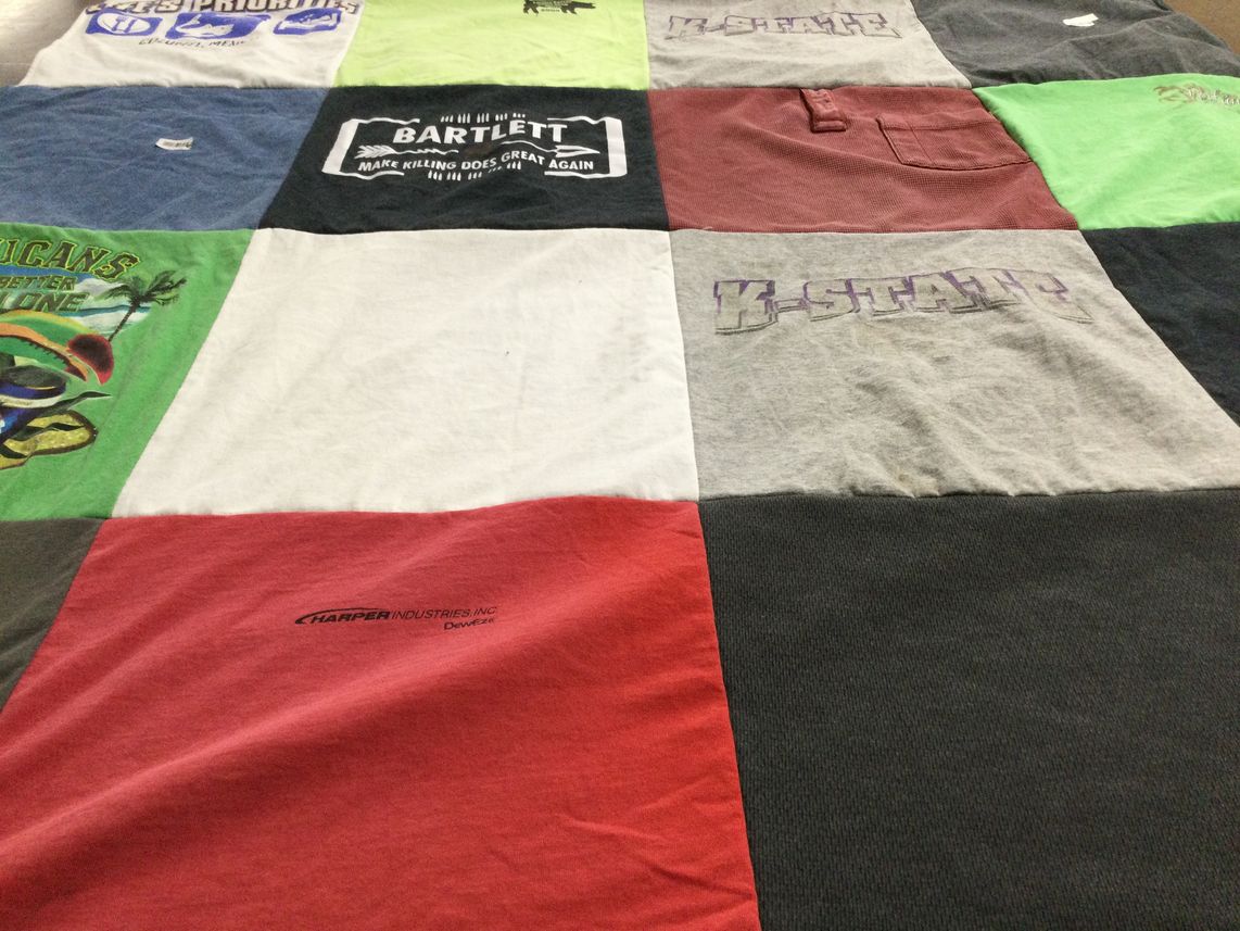 T-shirt quilt from kansas state university by Beckie from KS