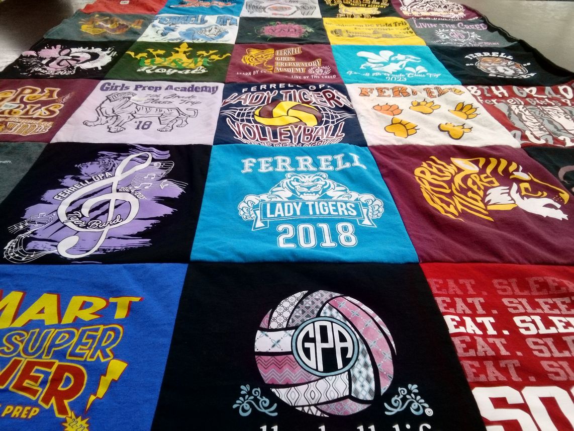 T-shirt quilt featuring ferrell lady tigers by Eric from FL