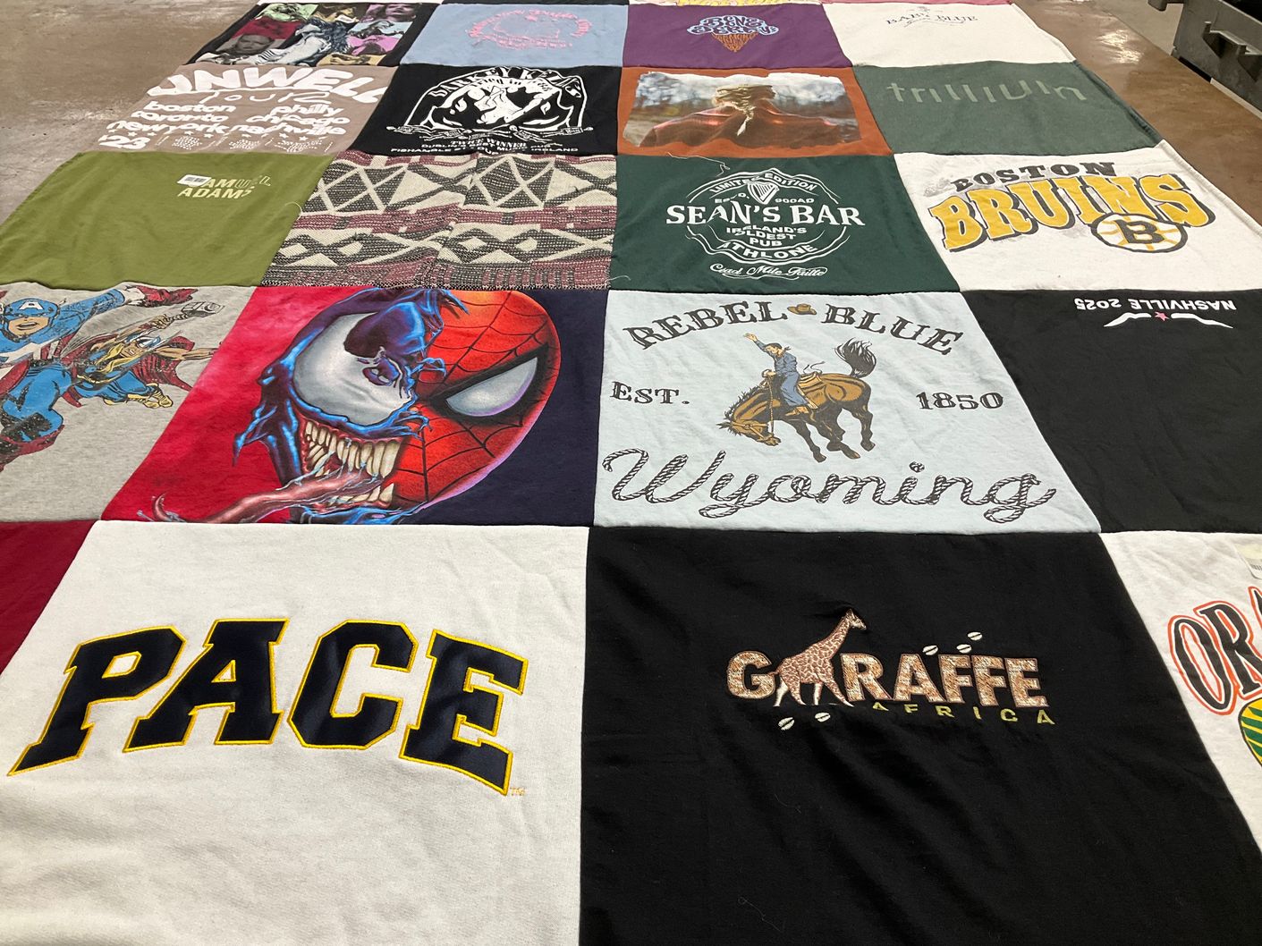 T-shirt quilt featuring boston bruins by Courtney from MA