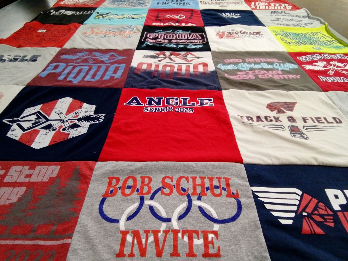 T-shirt quilt from piqua high school by Andrea from OH