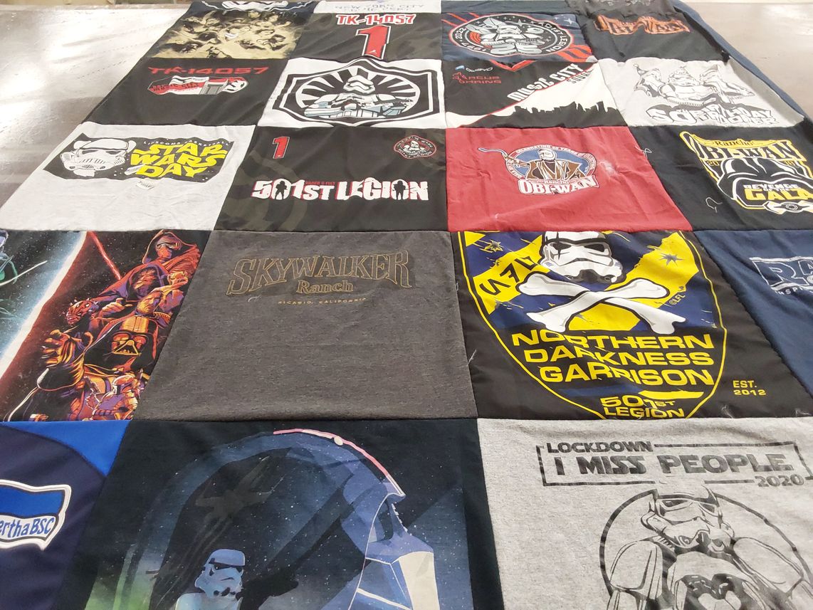 T-shirt quilt with star wars, cosplay themes by Lisa from TN