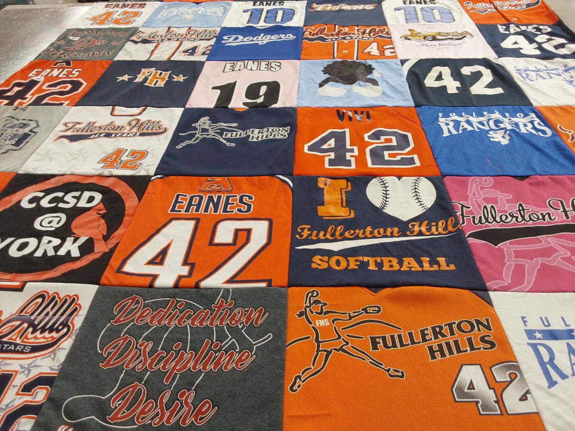 T-shirt quilt featuring fullerton hills rangers by Berenecea from CA