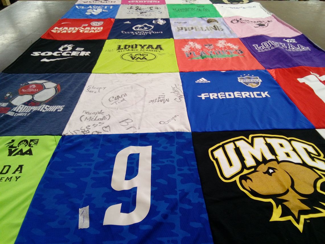 T-shirt quilt featuring maryland state team by Erin  from MD