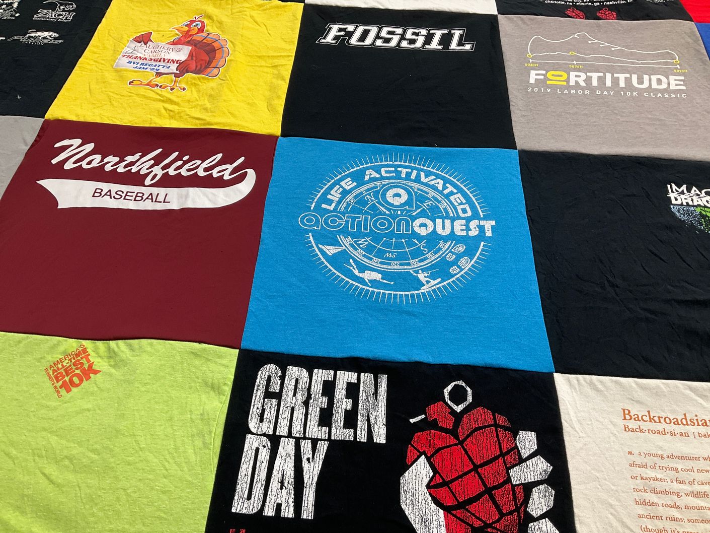 T-shirt quilt from northfield high school by Erin from CO