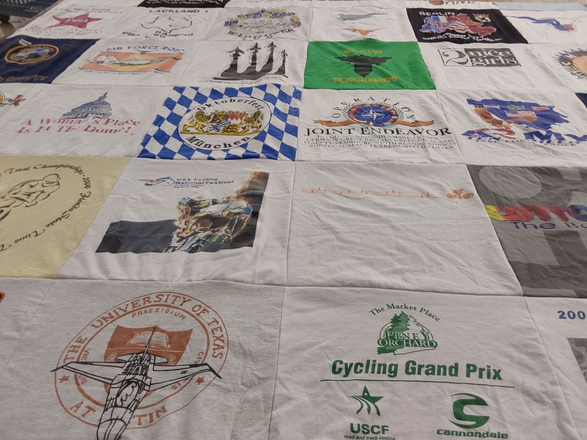 T-shirt quilt from the university of texas at austin by Erika from MD
