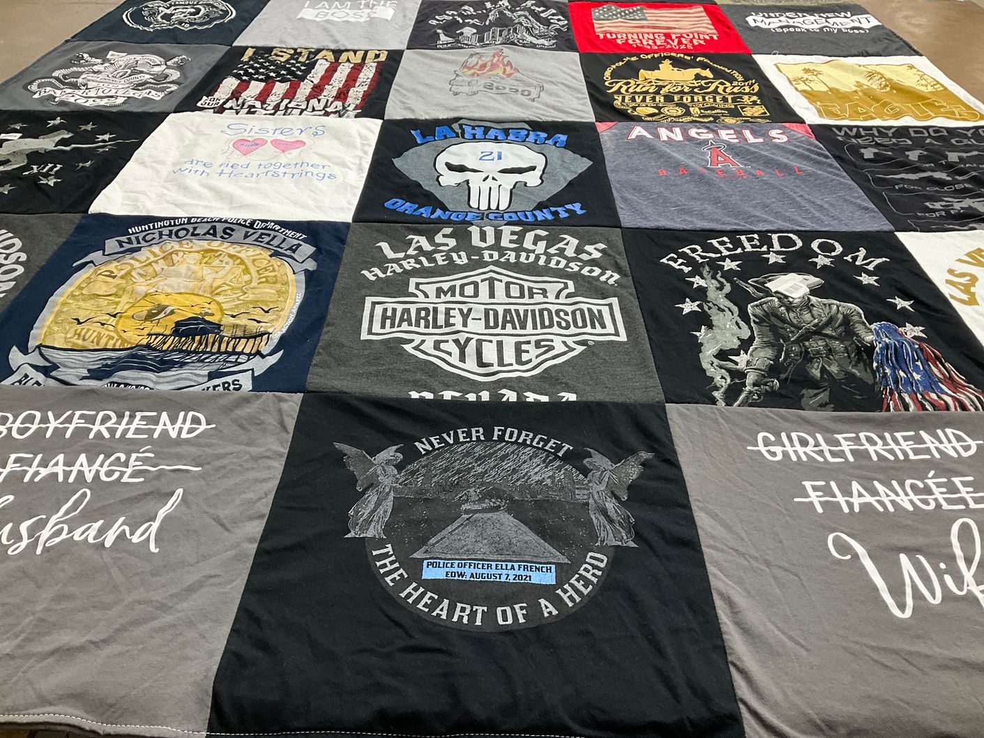T-shirt quilt featuring los angeles angels baseball by Sean from CA