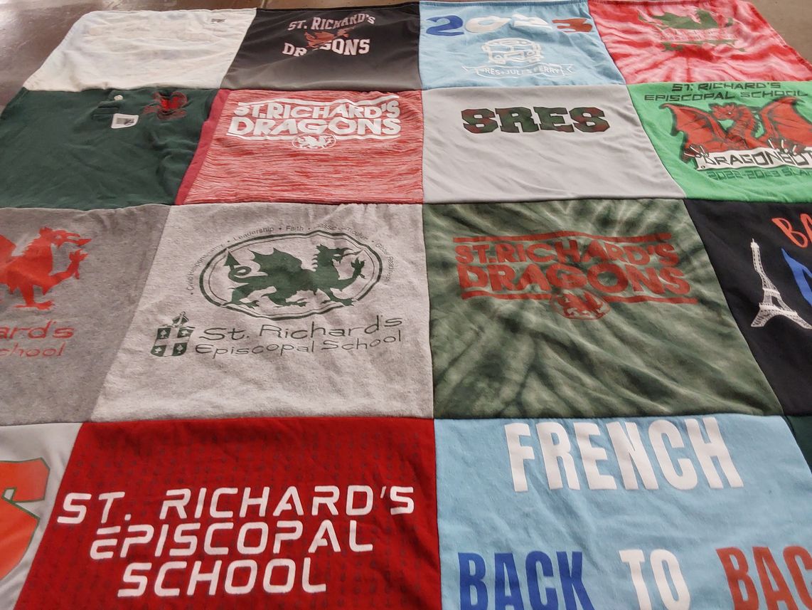 T-shirt quilt from st. richard's episcopal school by Nicole  from IN