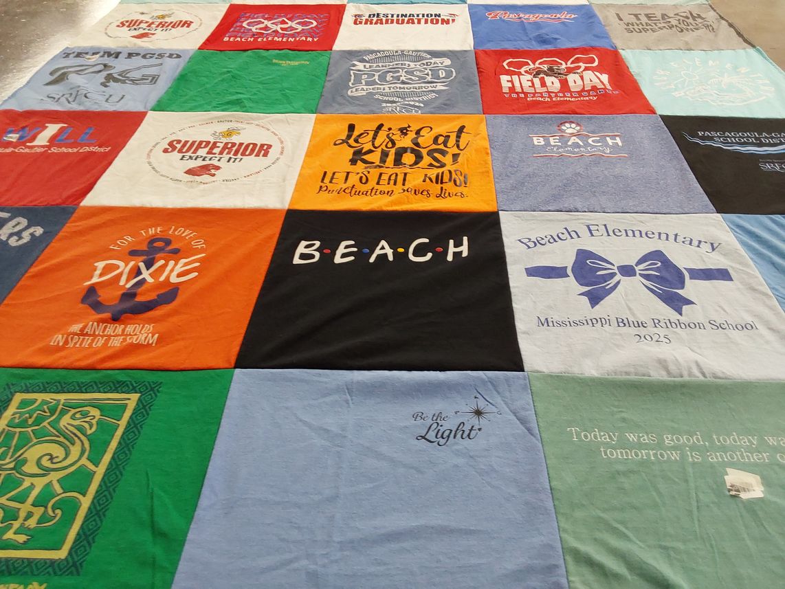 T-shirt quilt from beach elementary by Erin from MS