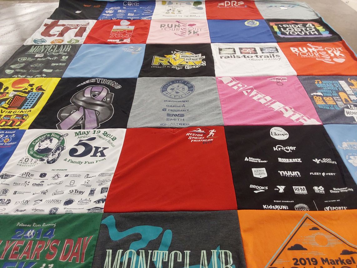 T-shirt quilt from ashburn middle school by Amy from VA