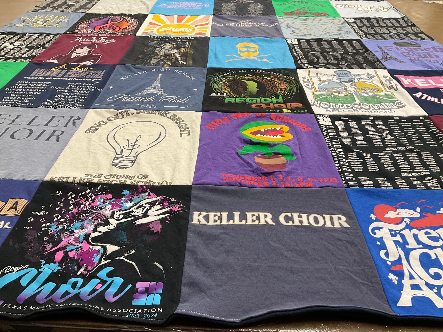 T-shirt quilt from keller high school by Yolla from TX