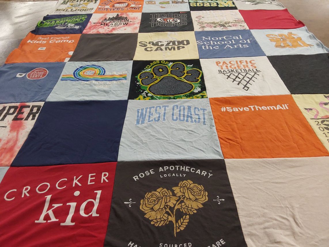T-shirt quilt featuring pacific tigers basketball by Susan from CA