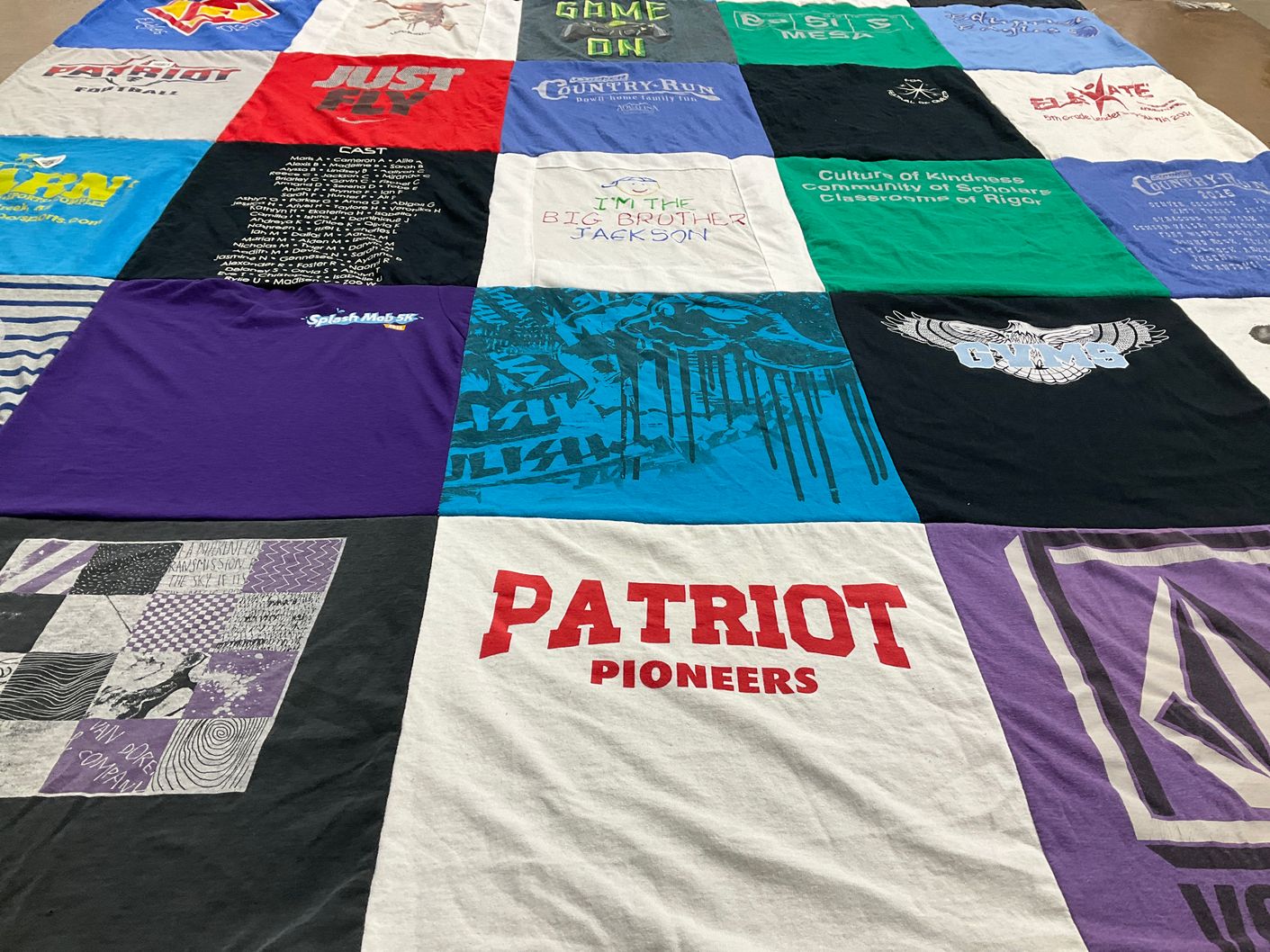 T-shirt quilt from patriot high school by Tamara from VA