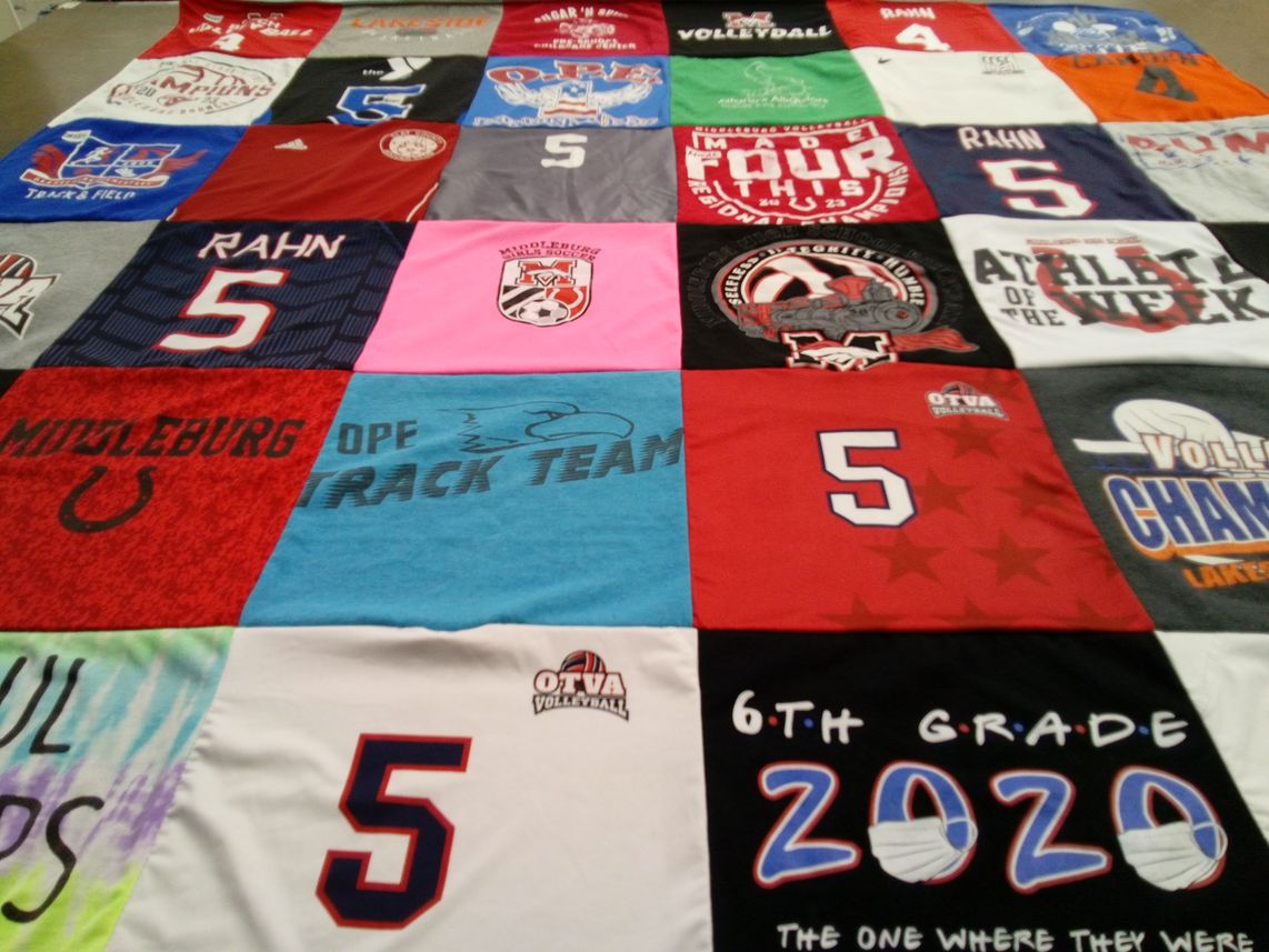 T-shirt quilt from middleburg high school by Cari from FL