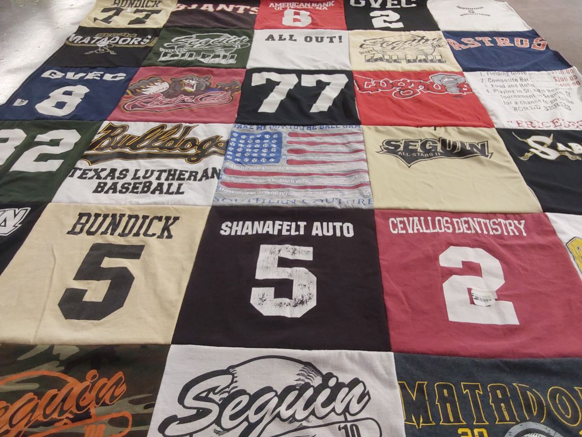 T-shirt quilt featuring seguint high school by Syndee from TX