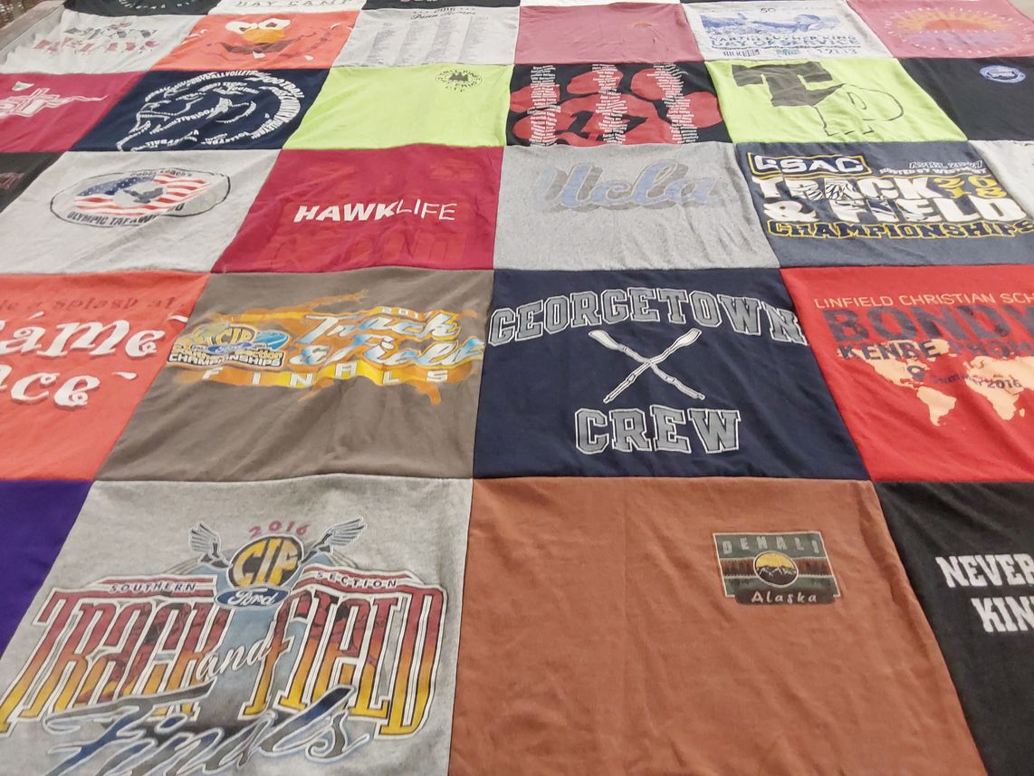 T-shirt quilt featuring georgetown crew by Dianna from CA