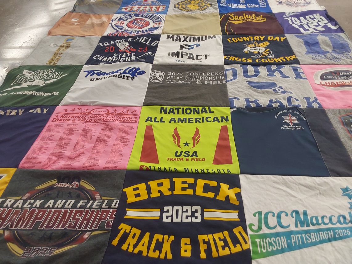 T-shirt quilt from duke university, breck school by Jennifer from MI