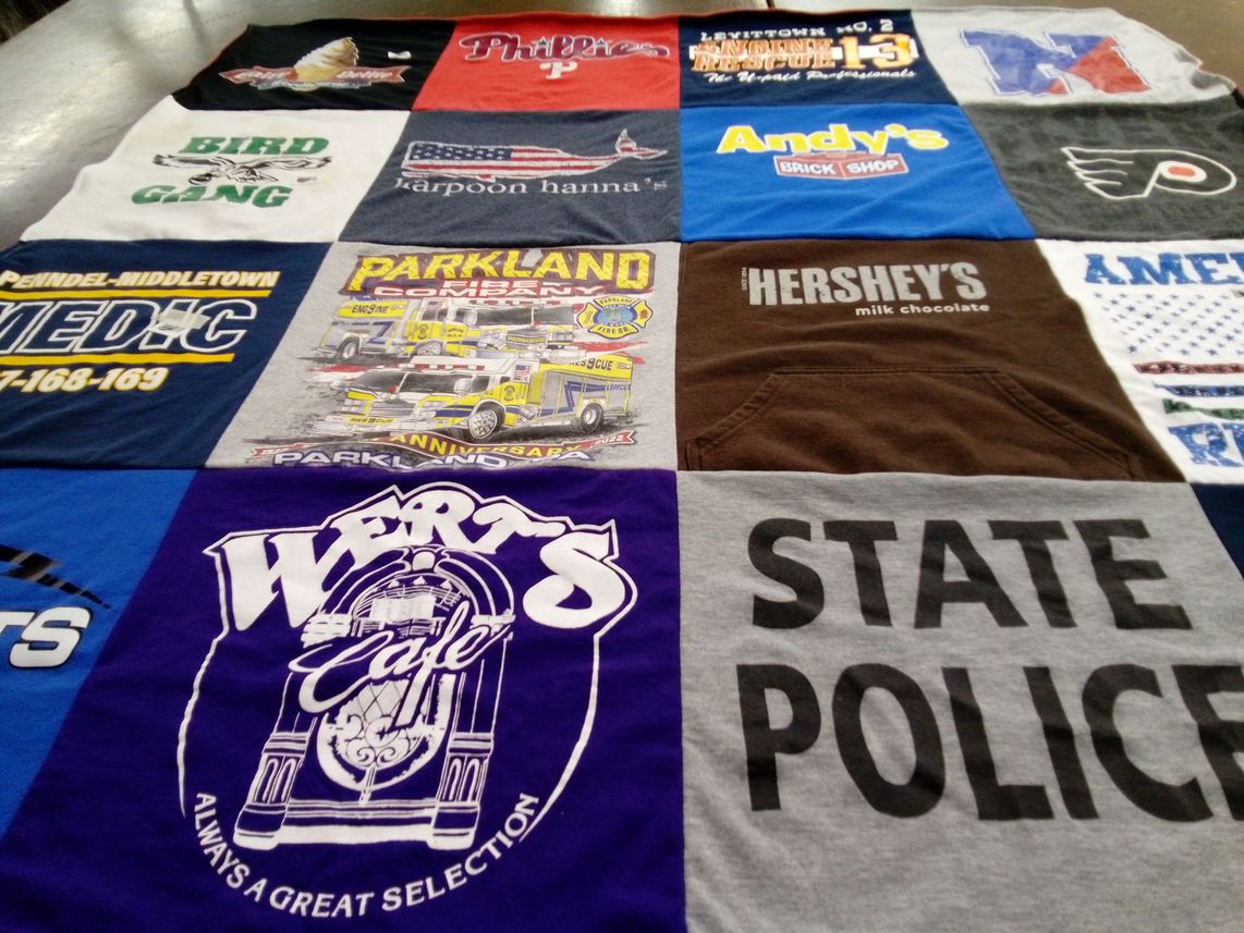 T-shirt quilt featuring philadelphia phillies by Kristi from PA