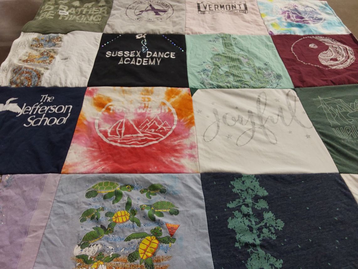 T-shirt quilt from the jefferson school by Courtney from MD