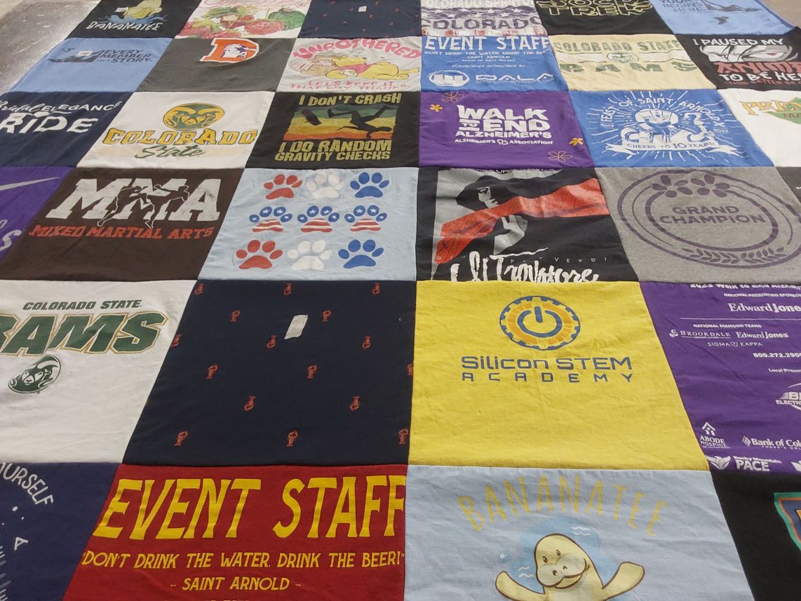 T-shirt quilt featuring colorado state rams by Cynthia J. from TX