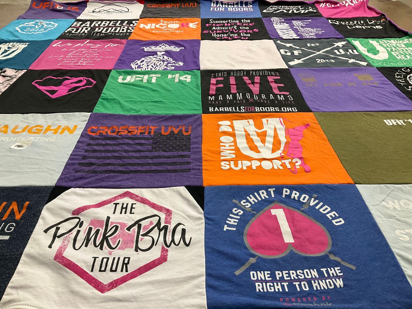 T-shirt quilt from utah valley university by Nicole from TX