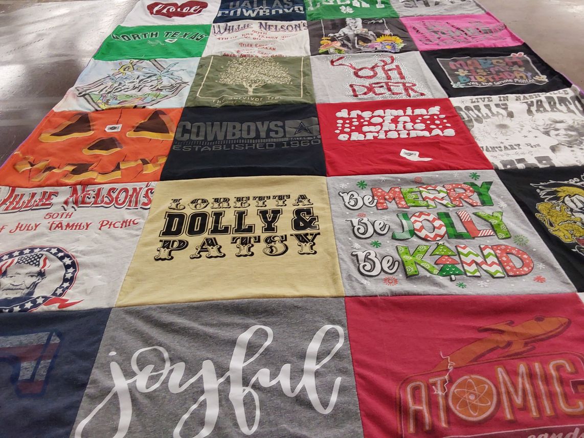 T-shirt quilt from north texas university by Michelle from TX