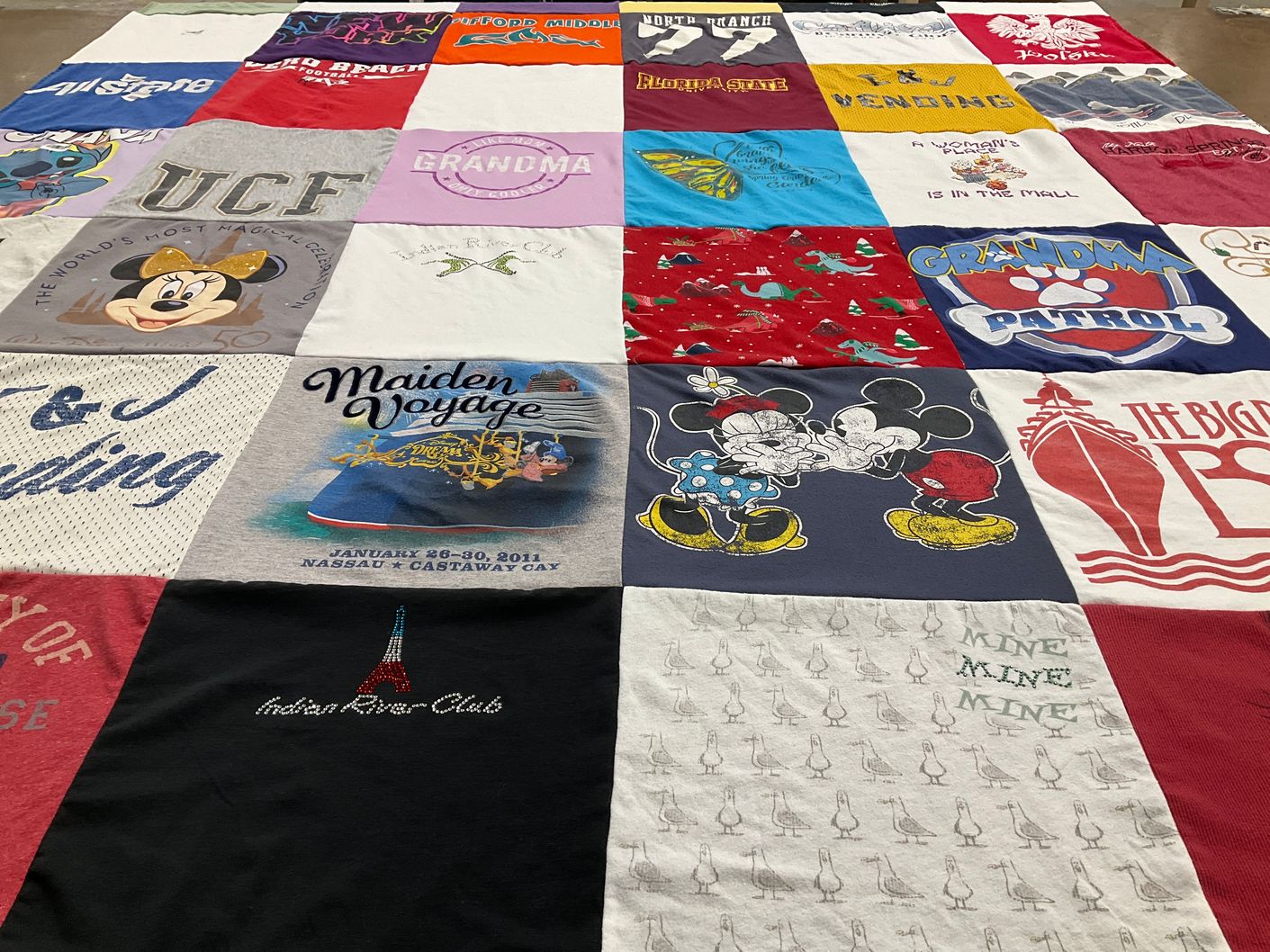 T-shirt quilt featuring florida state university by Nancy from FL