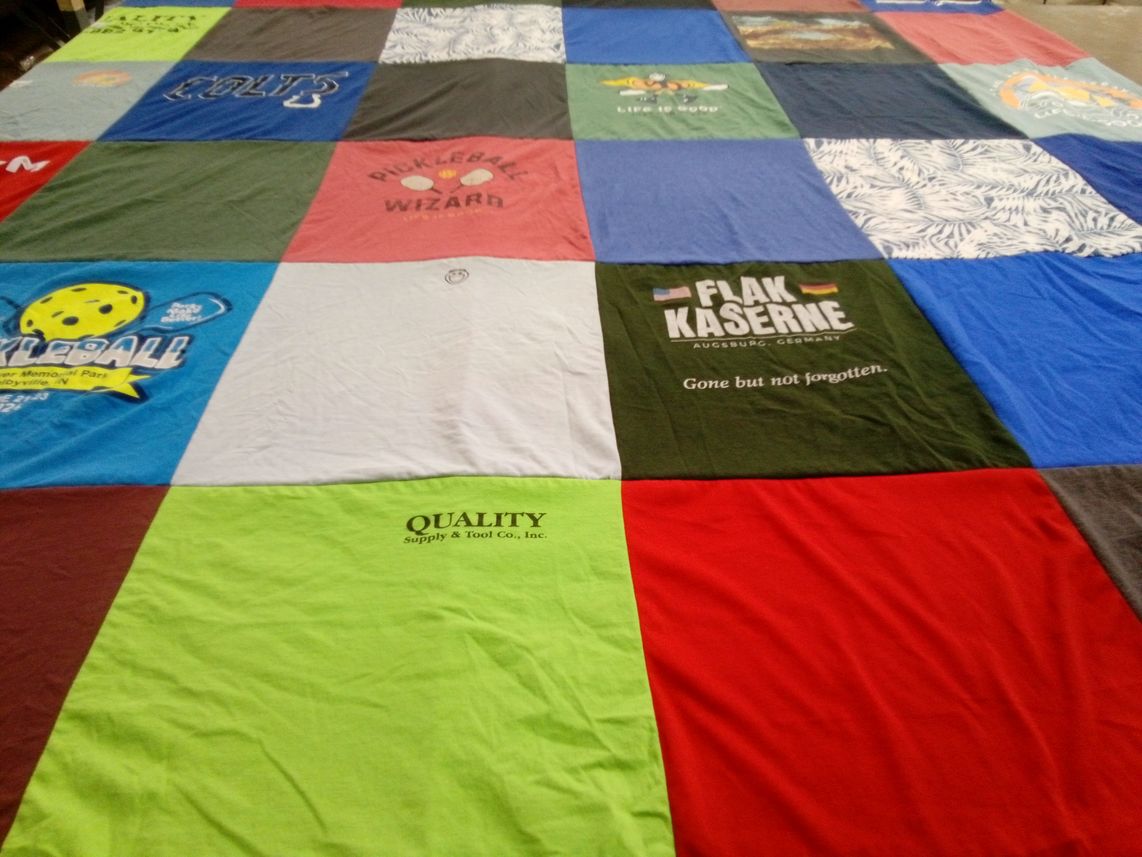 T-shirt quilt with pickleball themes by John from IN