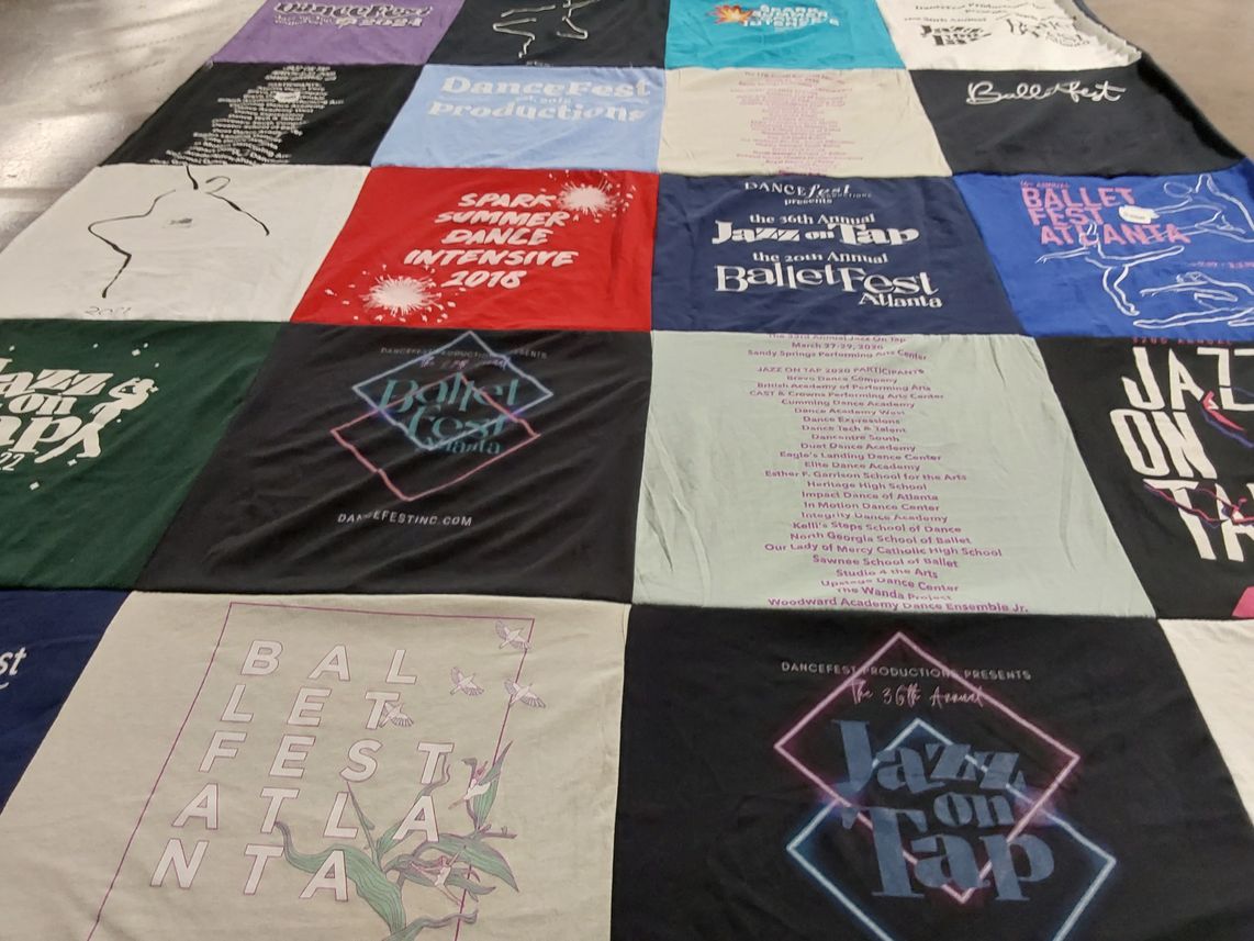 T-shirt quilt from woodward academy by Jamie from GA