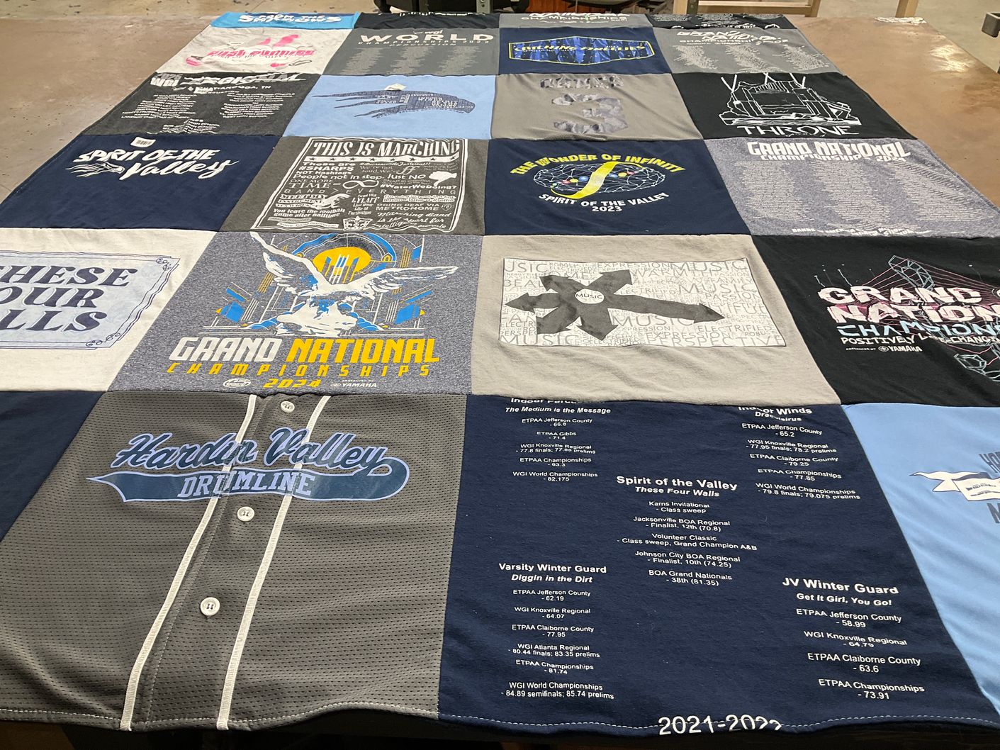 T-shirt quilt featuring hardin valley drumline by Emily from TN