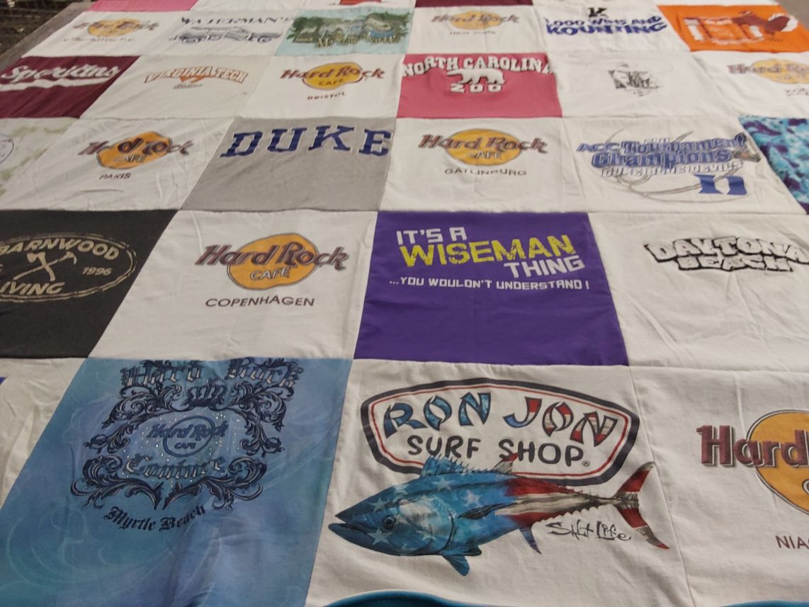 T-shirt quilt from duke university, university of north carolina by REBECCA from VA