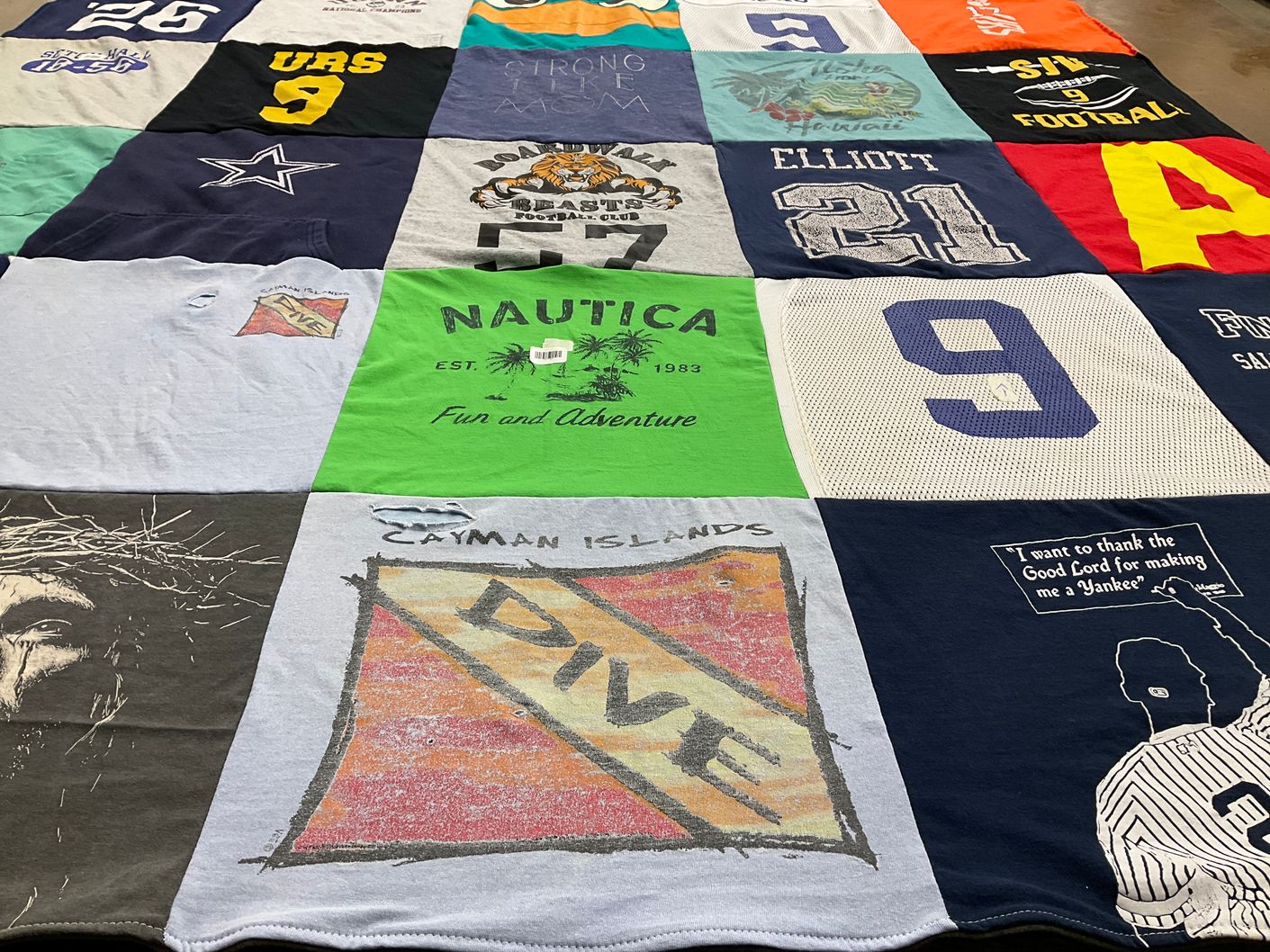 T-shirt quilt featuring new york yankees by Gwen from NJ